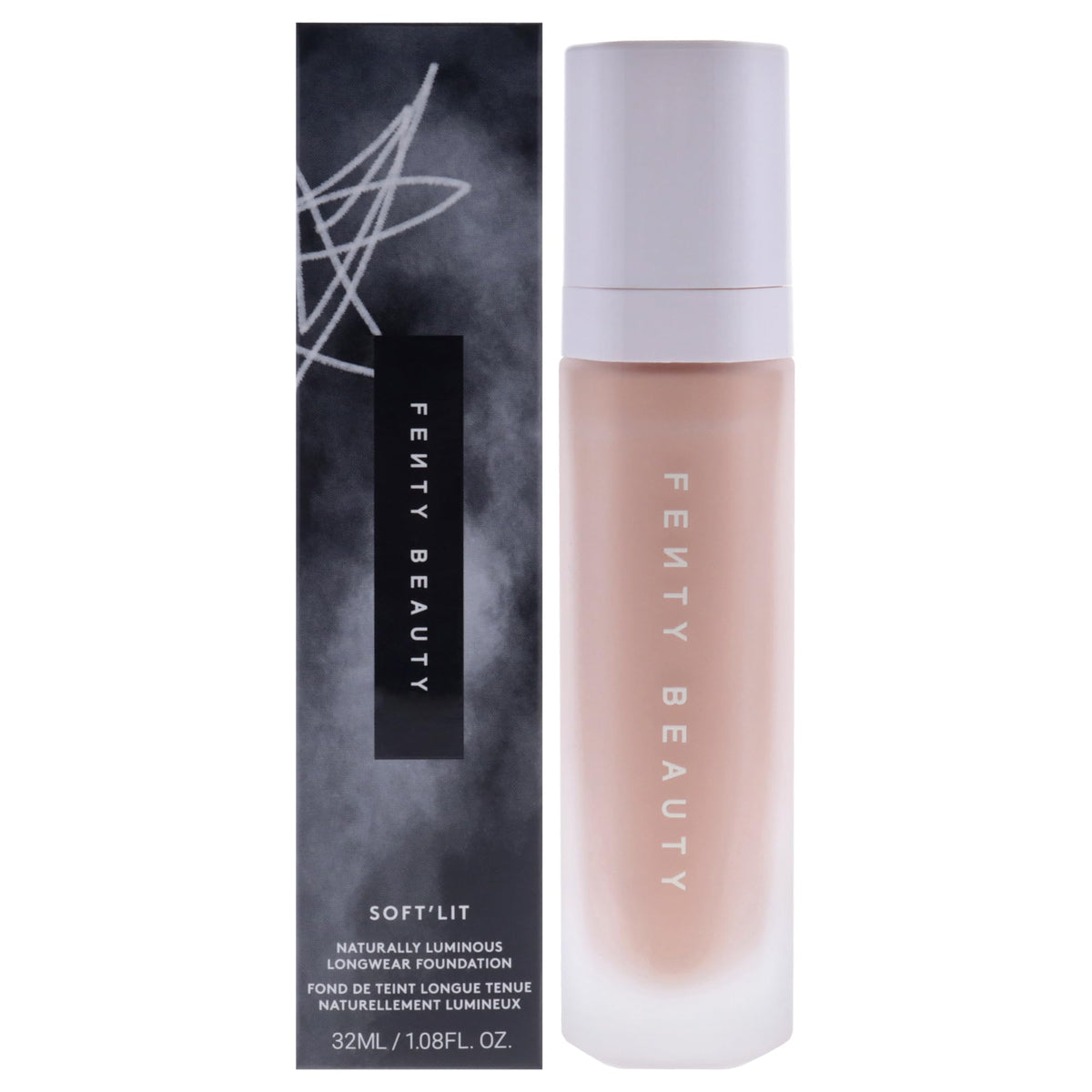 Soft Lit Naturally Luminous Longwear Foundation - 185 Light Medium Neutral by Fenty Beauty for Women - 1.08 oz Foundation