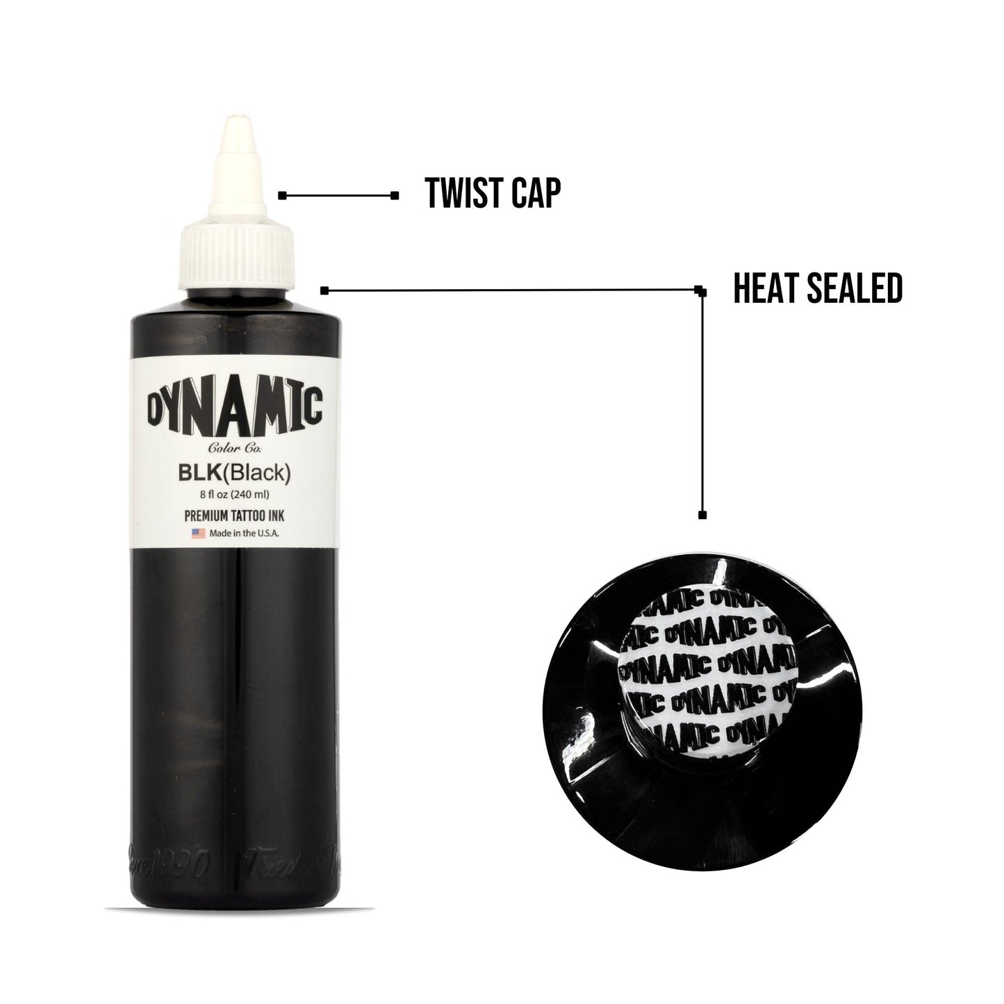 Dynamic Color Black Tattoo Ink, Made in USA Since 1990, 8 oz Beauty and Personal Care Dynamic Color Co