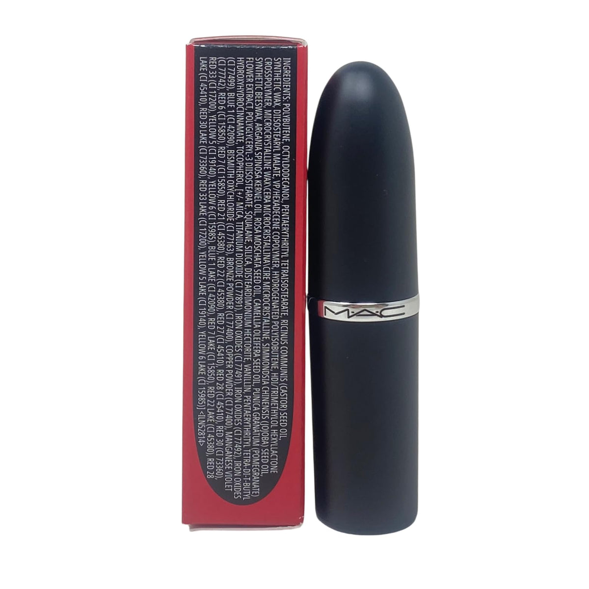 MAC Cosmetics M·A·Cximal Sleek Satin Lipstick - 831 Brave Red - (Yellow red) 0.12 oz / 3.5g