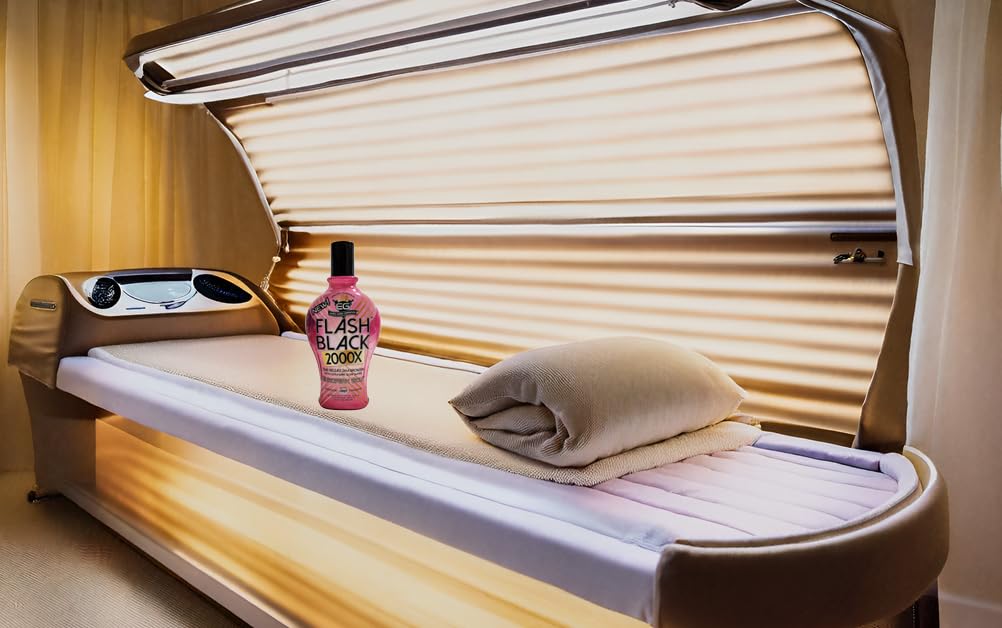 European Gold Flash Black 2000X Indoor Tanning Lotion with Advanced Time-Release DHA Bronzers, Skin Conditioning Complex, and Ultra-Dark Color Beauty & Personal Care European Gold