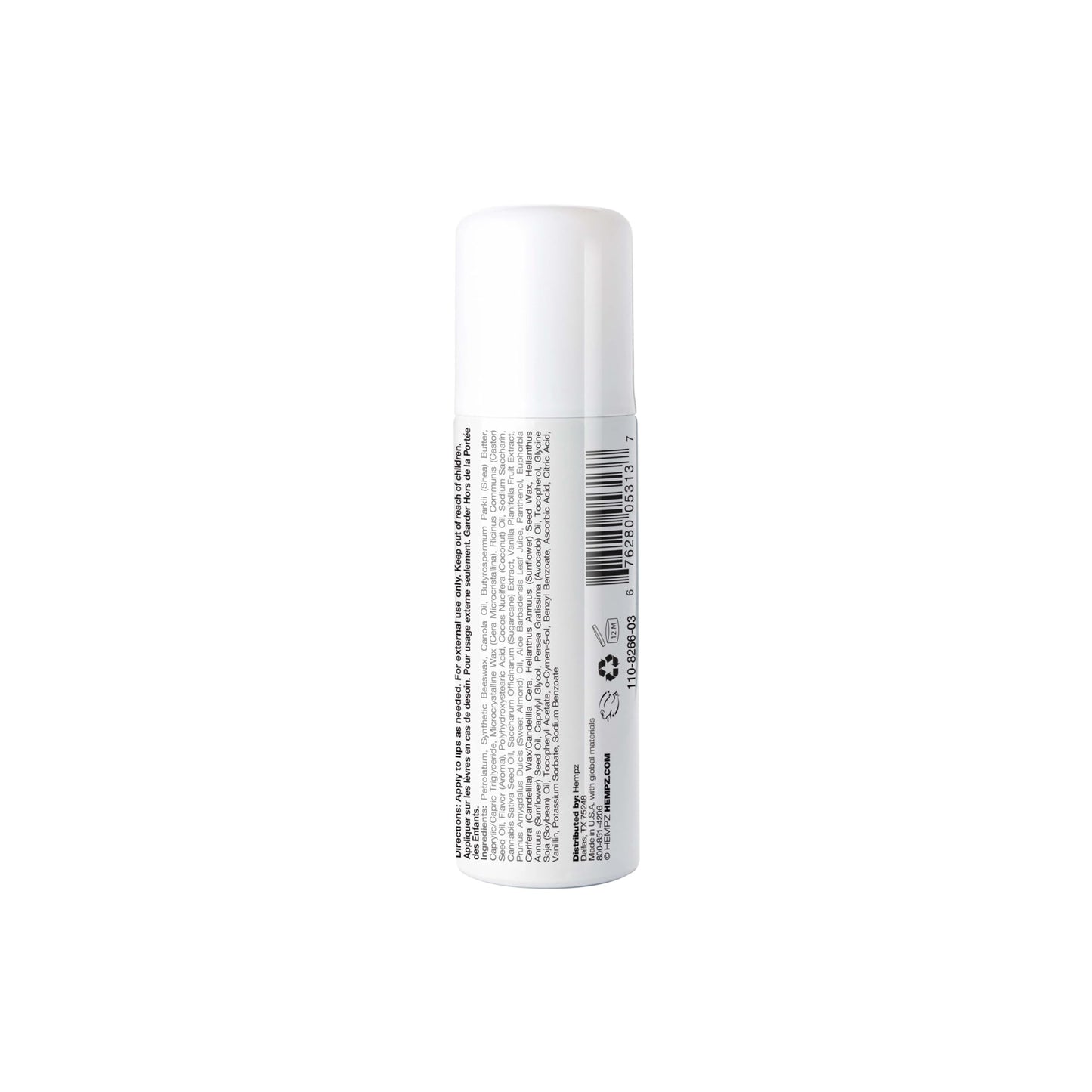 HEMPZ Natural Lip Balm - Buttercream Cake - Hemp Seed Oil, Shea Butter, Coconut & Avocado Oil with Vanilla, Sugarcane, Sweet Almond Moisturizing Lip Beauty & Personal Care Hempz