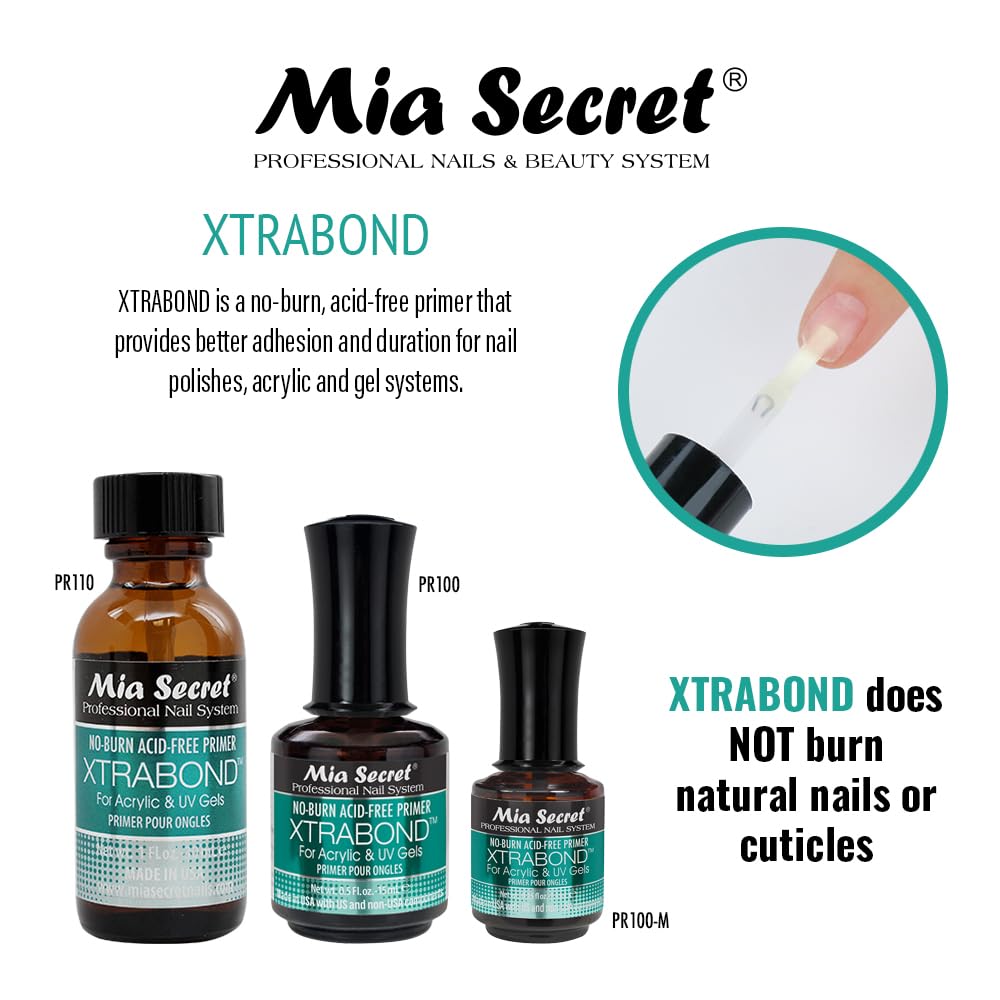 Mia Secret Nail Prep 0.5oz (NP-30) & Xtrabond Primer 0.5 oz (PR100) Beauty & Personal Care Mia Secret Crislan