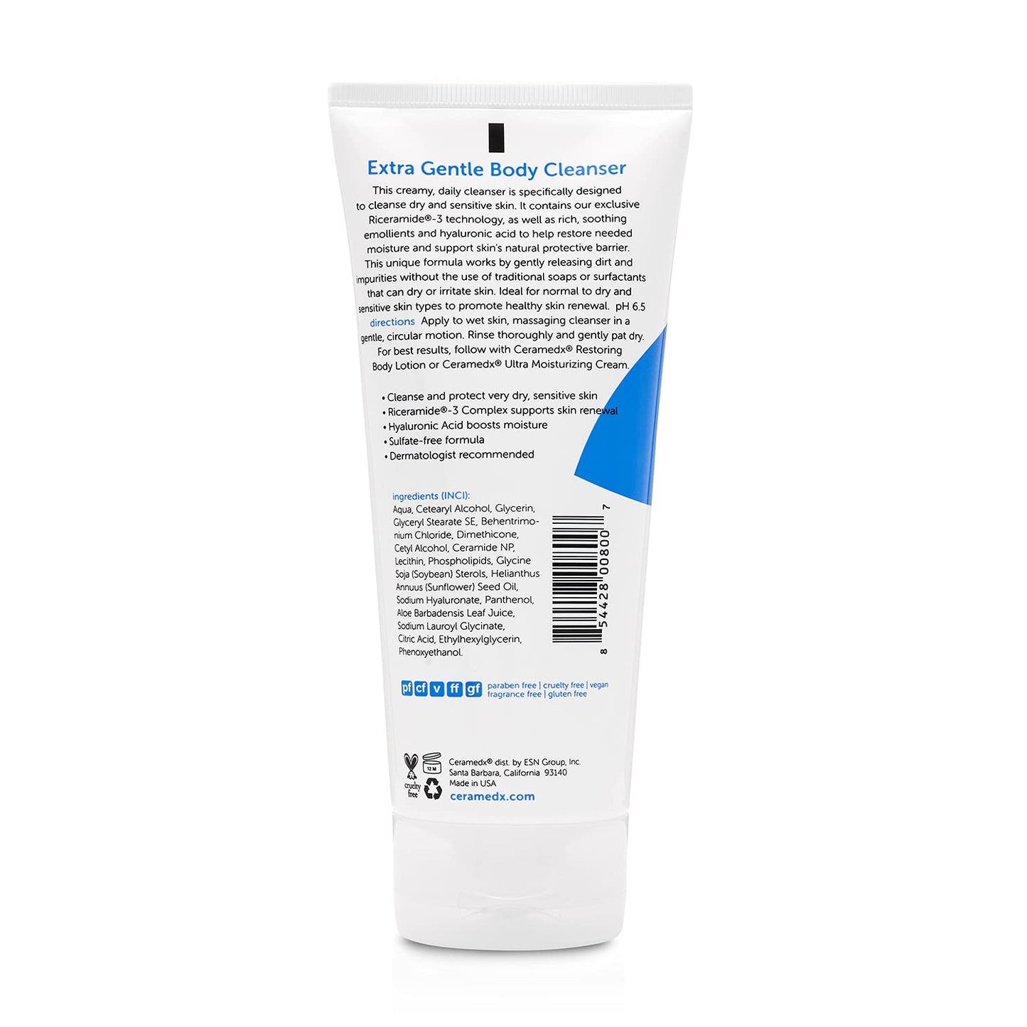 Ceramedx - Extra Gentle Body Cleanser | Natural Ceramide Cleanser for Dry, Sensitive Skin | Cruelty Free, Vegan & Fragrance Free | 6 fl oz (2) Beauty & Personal Care Ceramedx
