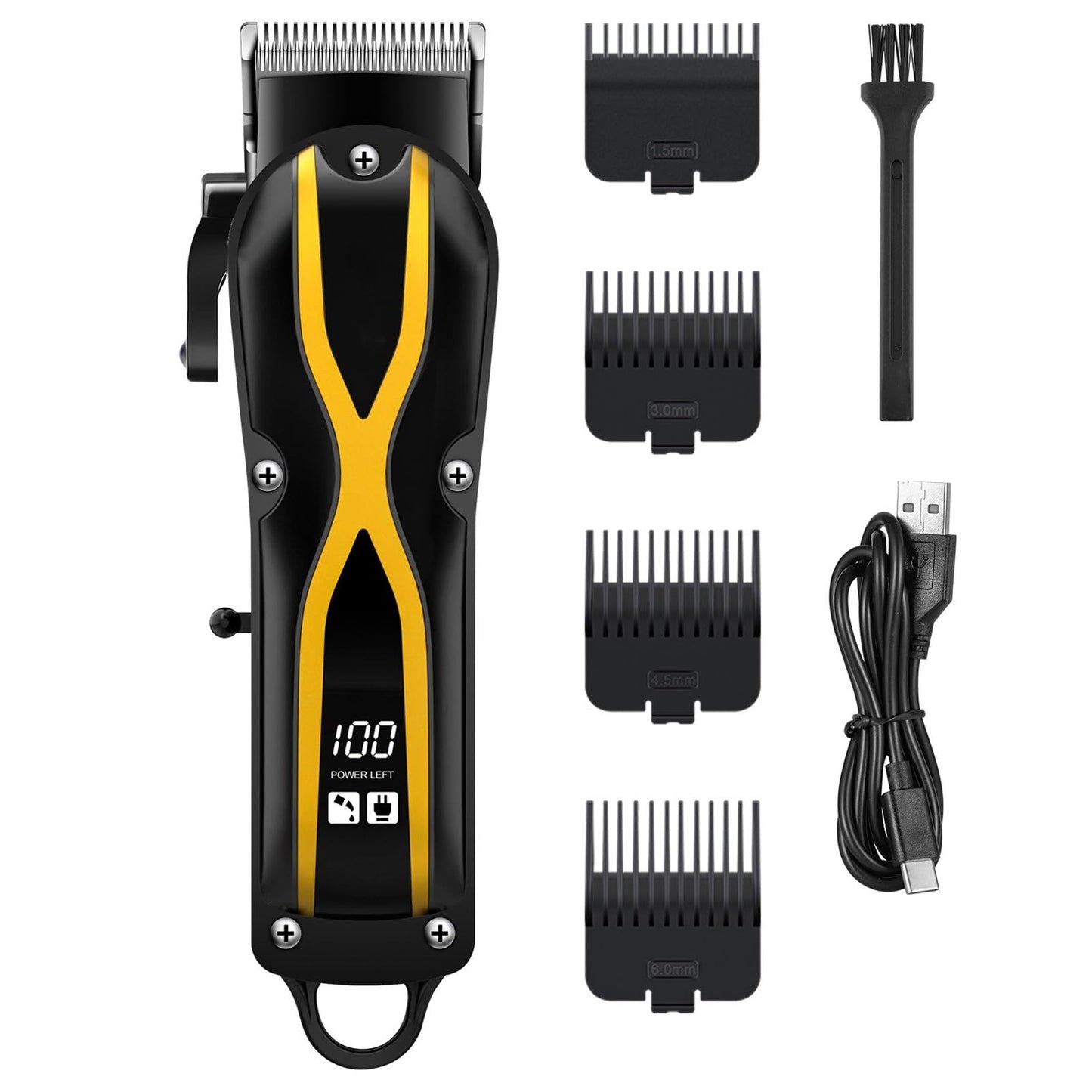 QDKVTNDJZ Mens Hair Clippers, Rechargeable Cordless Trimmer Head Shavers Haircut Professional Barber Cutting Machine Beauty and Personal Care QDKVTNDJZ