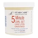 STAR CARE 5 Minute Curl Set & Wave Lotion concentrated with Retinol, Adds Sheen, Repairs & Moisturizes, Ideal for Hairpieces, Braids & Perms 6oz/170g Beauty & Personal Care STAR CARE