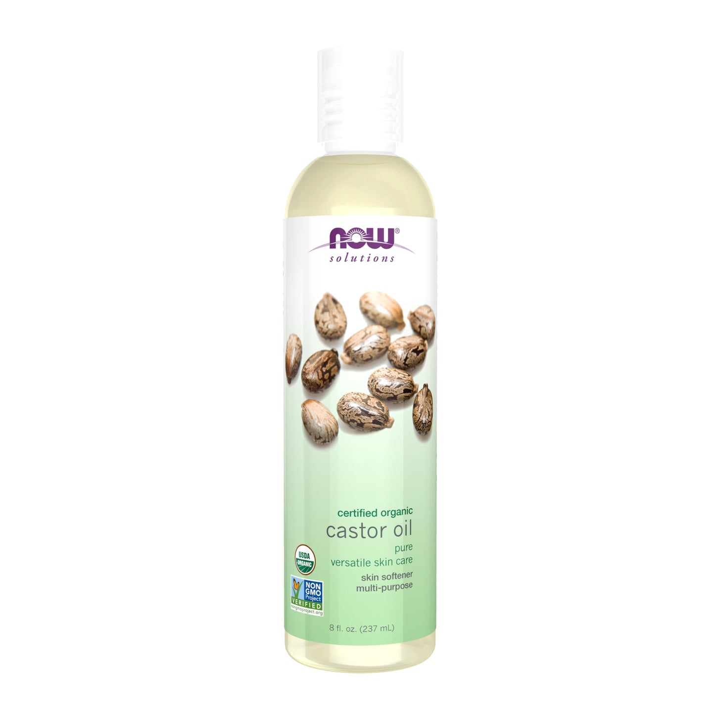 NOW Foods Solutions, Organic Castor Oil, 100% Pure Versatile Skin Care, Multi-Purpose Skin Softener, 8-Ounce Beauty & Personal Care NOW Foods