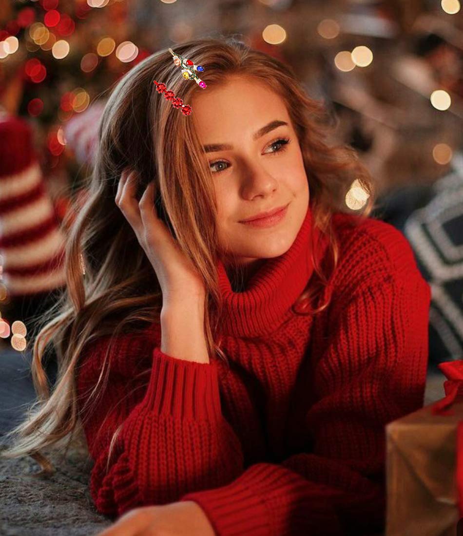 5PCS Christmas Hair Clips for Women Xmas Gift Bow Hair Clip Holiday Snowflake Snowman Hairpins Festive Hair Barrettes Costume Hair Accessory Gifts Beauty & Personal Care ANGLESJELL