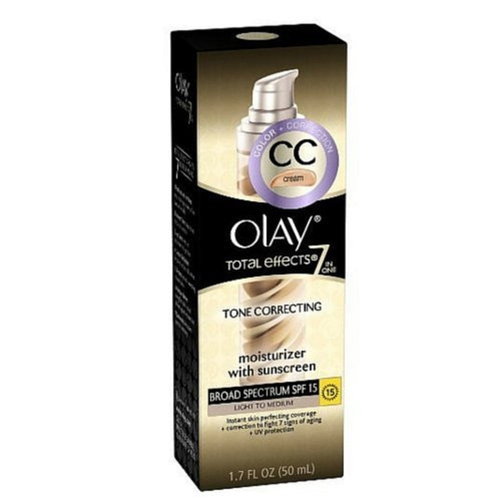 Olay CC Cream - Total Effects Tone Correcting Moisturizer with Sunscreen Broad Spectrum SPF 15 Fair To Light 1.7 Fl Oz Beauty & Personal Care Olay