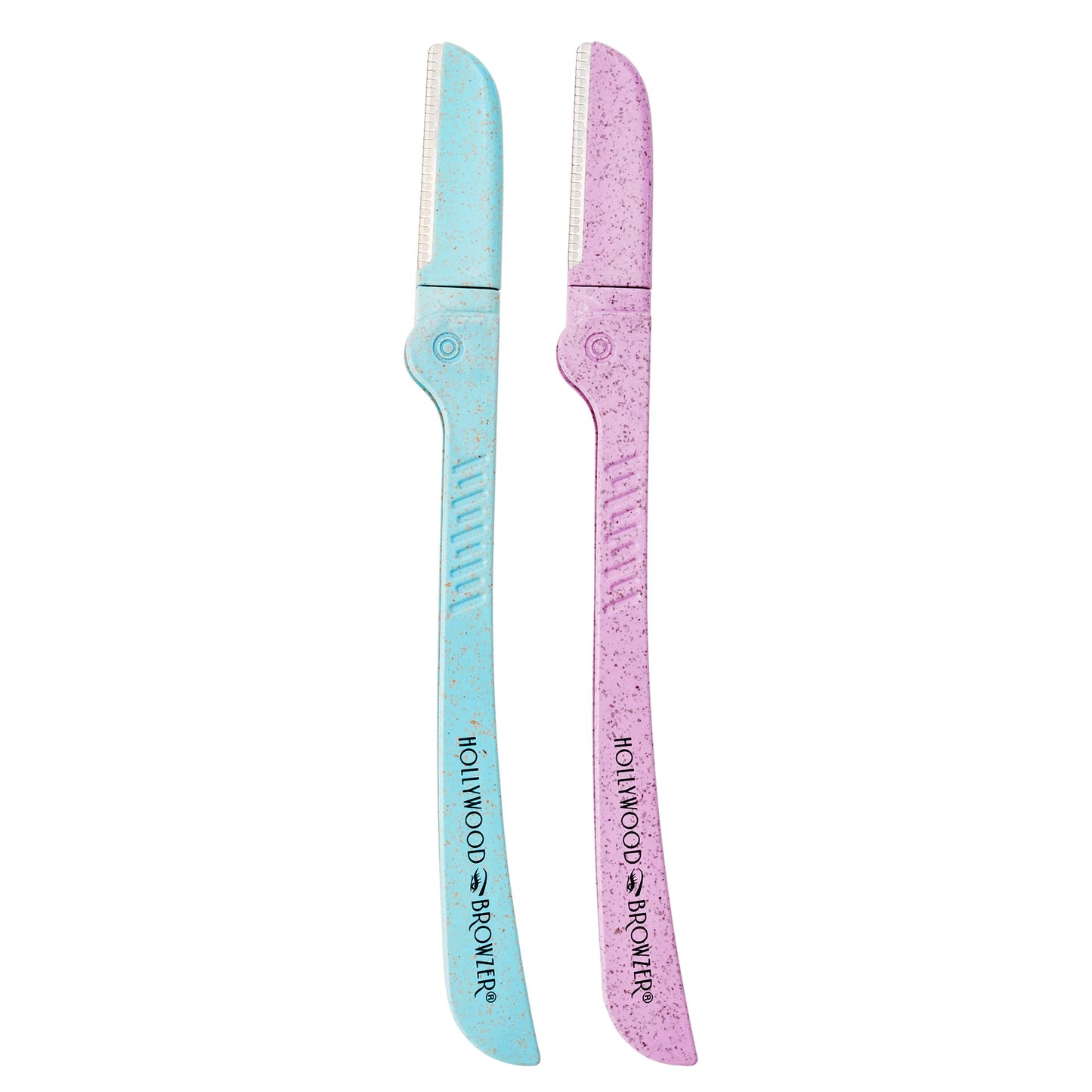 Hollywood Browzer Hair Removal and Dermaplaner Duo - Peach Fuzz and Eyebrow Razor for Women - Eyebrow Grooming Kit - Aquamarine, Rose Quartz - 2 pc Beauty and Personal Care Hollywood Browzer
