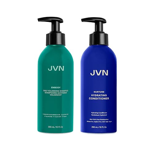 JVN Embody Volumizing Shampoo and Nurture Hydrating Conditioner Duo, 20 fl oz, Increases Body and Fullness, Moisturizing Conditioner for Dry Hair Beauty & Personal Care JVN