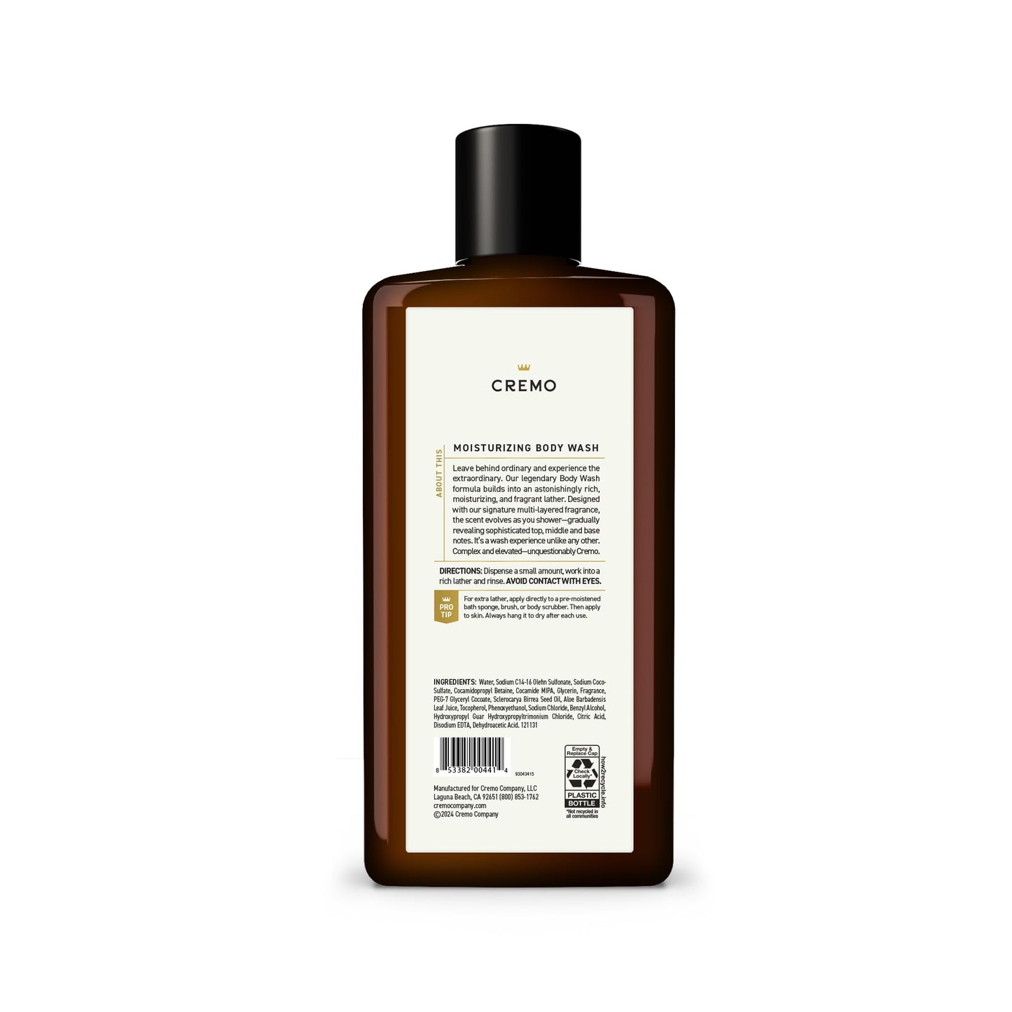 Cremo Body Wash for Men, Rich-Lathering Cypress and Cedar, 16 Fl Oz Beauty & Personal Care Cremo