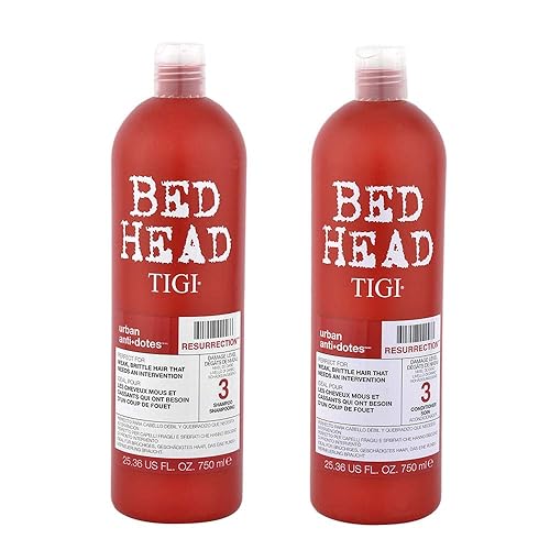 Bed Head by TIGI Urban Antidotes Resurrection Shampoo and Conditioner for Damaged Hair 25.36 fl oz 2 count Beauty & Personal Care TIGI