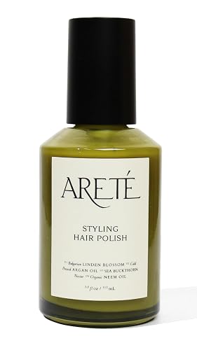 ARETÉ Styling Hair Polish, Weightless Gel Serum with Sea Buckthorn, Linden Blossom, Organic Neem Oil, Argan Oil, Frizz Control and Shine Enhancer Beauty & Personal Care ARETÉ