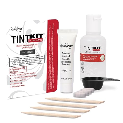Godefroy Hair Color Tint Kit 4 Application and 1 oz Coloring Stain Remover Combo, Complete Coverage of Gray Hair Roots, Salon Quality Results Beauty & Personal Care Godefroy