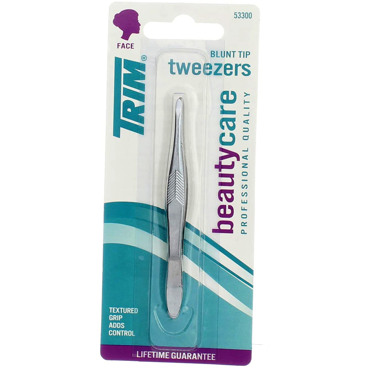 Trim Square Tip Tweezers, Pack of 2 , Precision Tips for Hair & Splinter Removal Beauty & Personal Care Trim