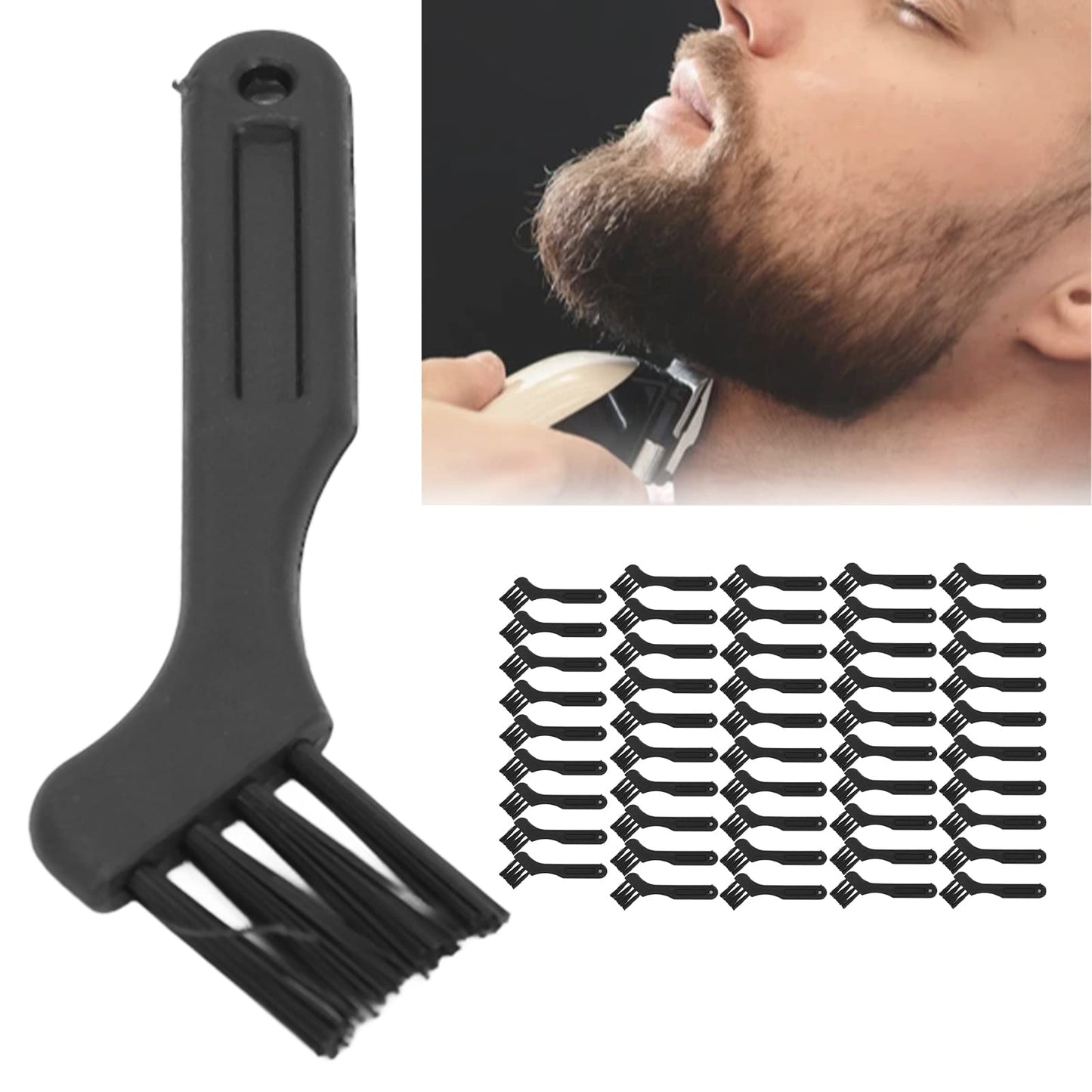 Mini Shaver Cleaning Brush, 50pcs Electric Shaver Cleaning Brush Hair Remover for Computer Keyboard Home Appliances Small Crevice Brush Beauty and Personal Care Semme