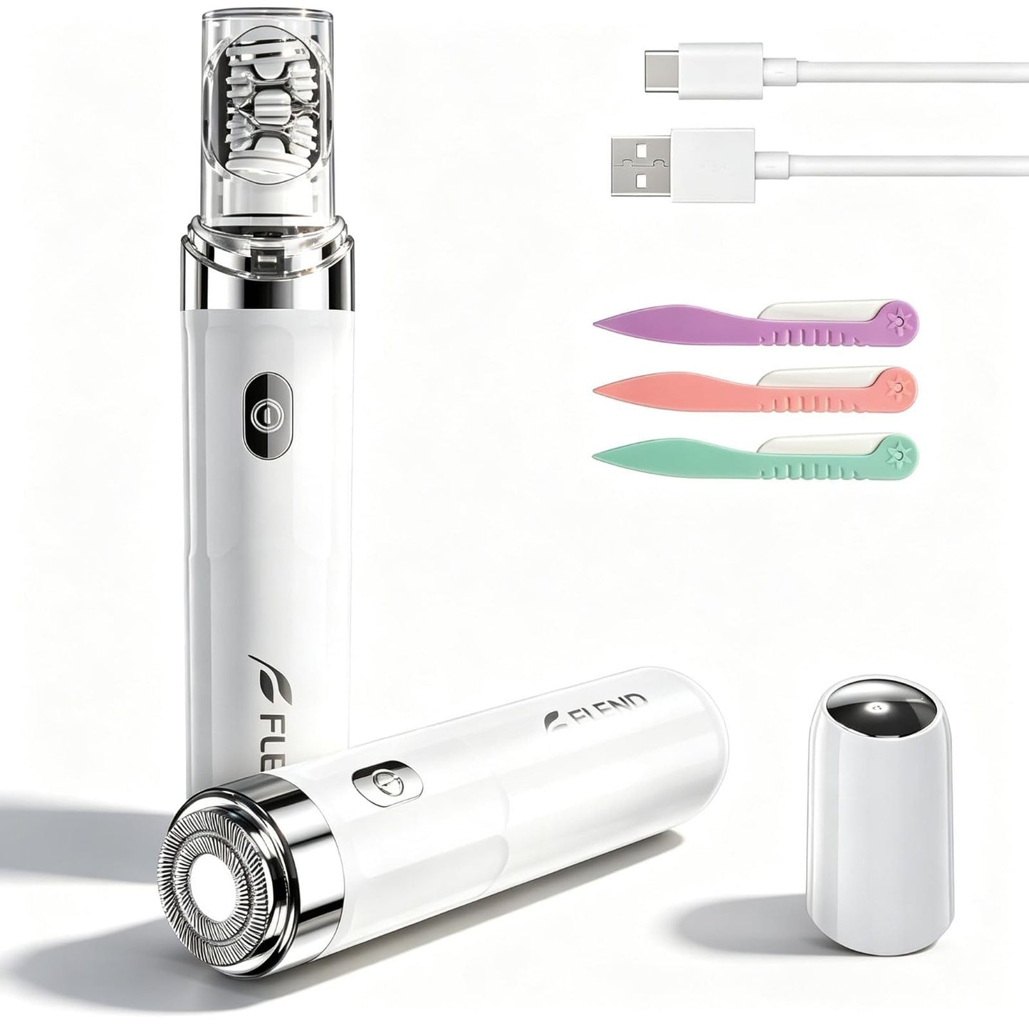 Epilator for Women, 2 in 1 Epilators Hair Remover for Women with LED Light, Smooth Hair Removal USB Rechargeable, Portable Electric Painless Shaver Beauty and Personal Care BEAUZMO