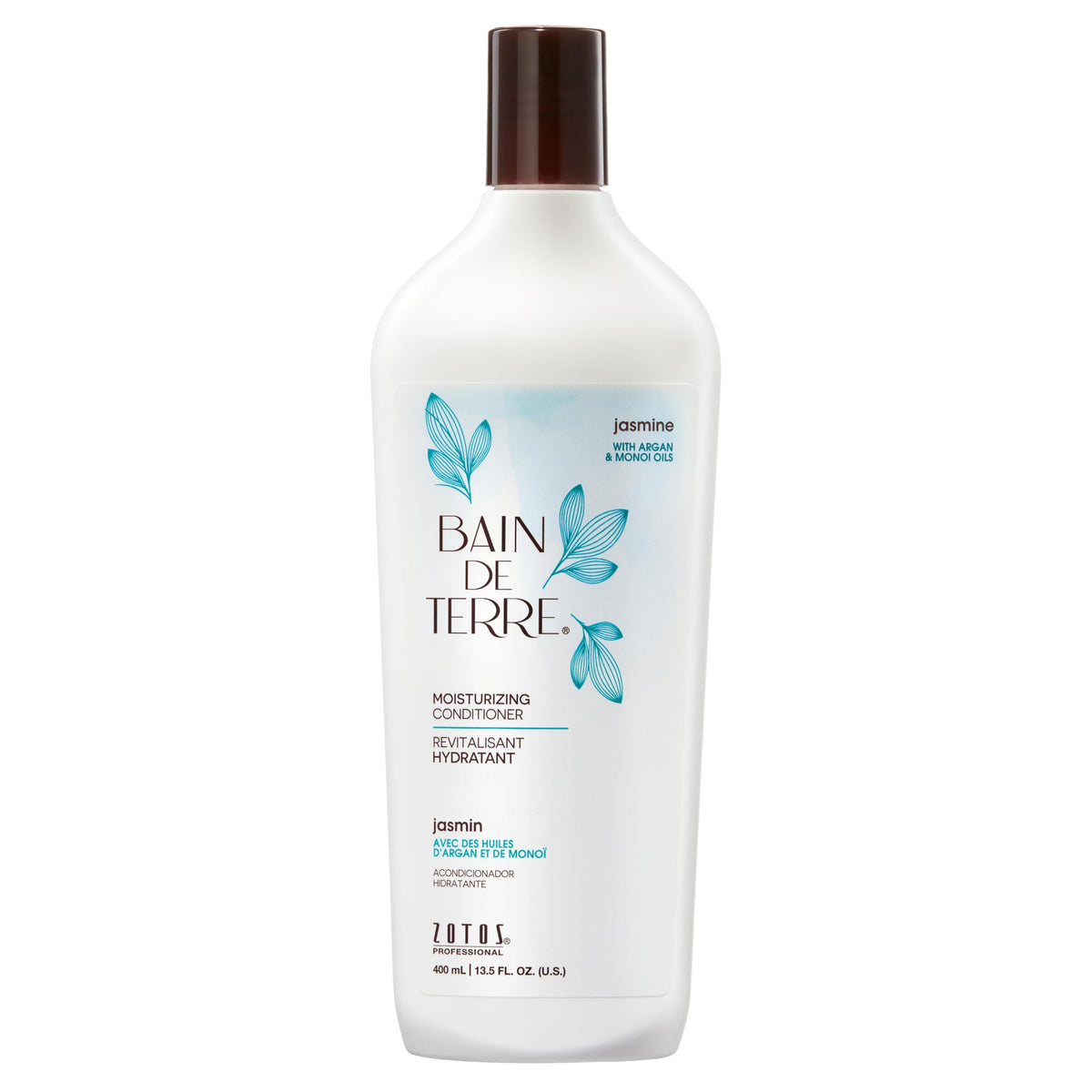 Bain de Terre Jasmine Moisturizing Conditioner, Rich Hydration for Dry Hair, with Argan & Monoi Oils, Paraben-Free, Color-Safe, Vegan, 13.5 Fl Oz Beauty & Personal Care Bain de Terre