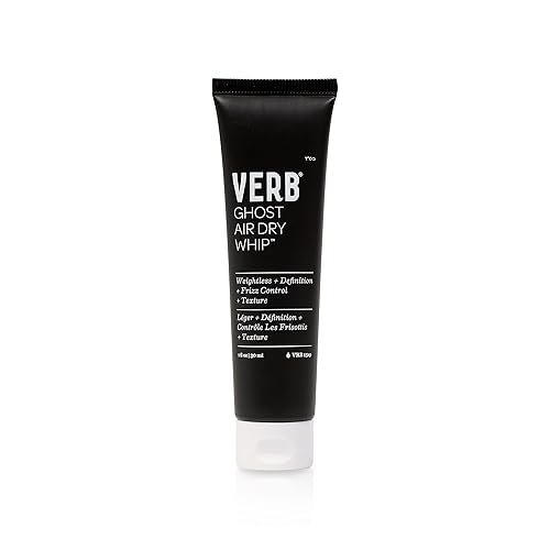 VERB Ghost Air Dry Whip, 1 oz - Weightless Styling Cream - Infused with Moringa Oil - Anti-Frizz + Provides Hydration- Vegan, No Parabens or Harmful Beauty & Personal Care VERB