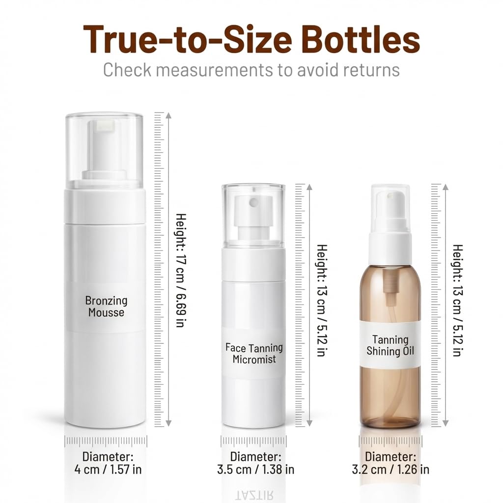 TAZTIR Antique Bronze Mousse Face Bronzer Micro-Mist Spray with Bronzer Shining Oil Set, Mousse/Spray/Oil Trio Set, Natural Bronzer, Moisturizing Beauty & Personal Care TAZTIR