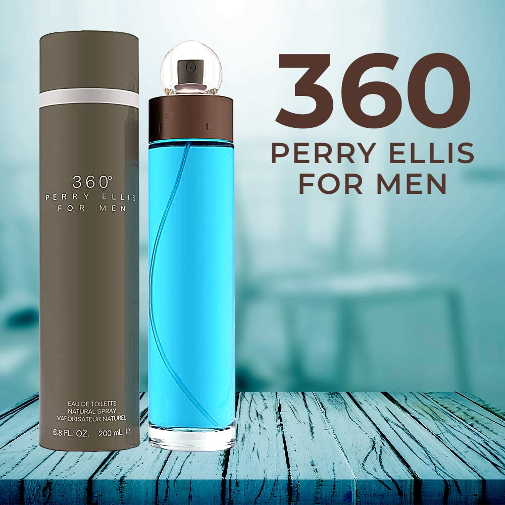 Perry Ellis 360 For Men Eau De Toilette Spray 6.7 Ounces, clear Beauty & Personal Care Perry Ellis