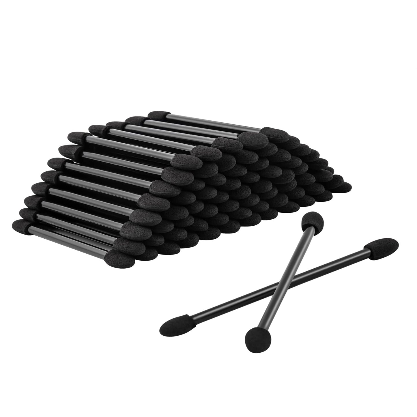 Ponpon 100Pcs Eyeshadow Applicators Dual Sides Eye Sponge Applicators Disposable Eyeshadow Brush for Girls Lady Women Makeup Beauty & Personal Care Ponpon