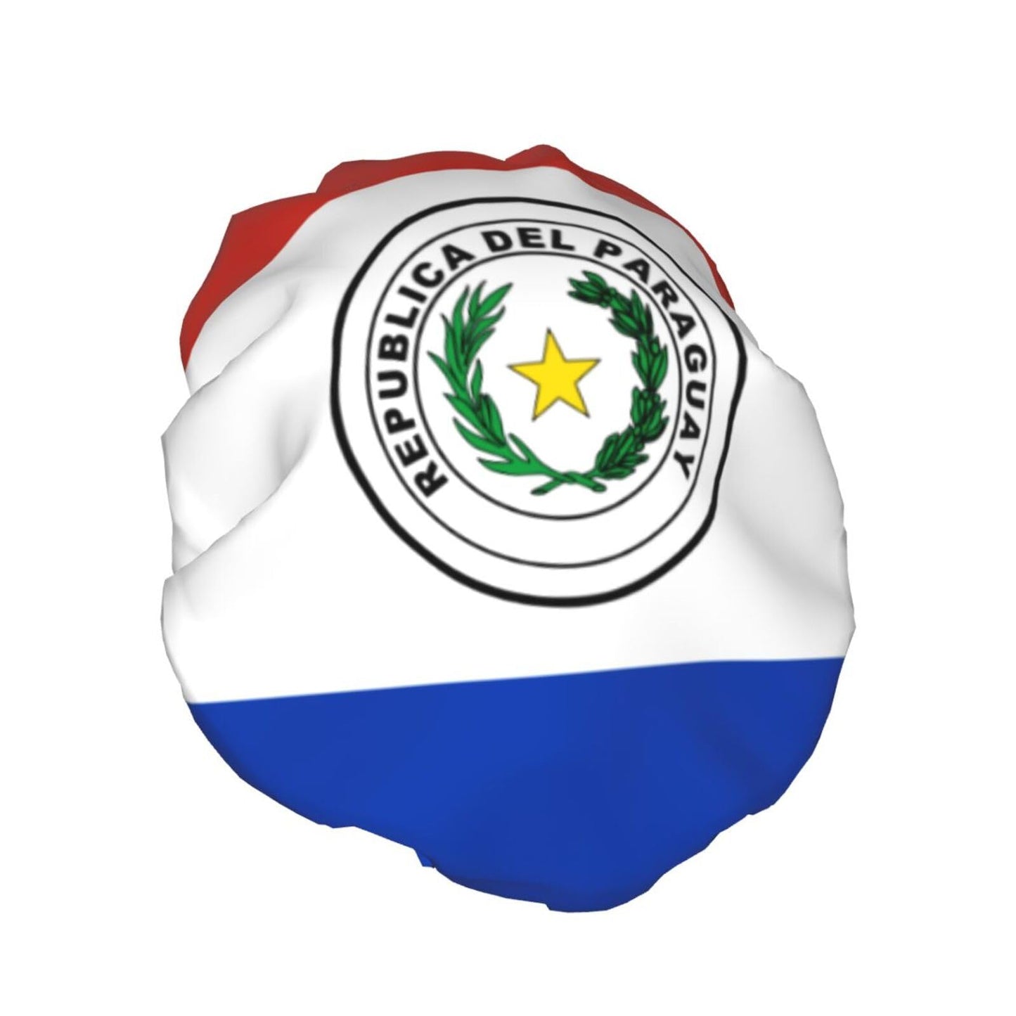 Paraguay Flag Prints Shower Cap Double Layer Lined Waterproof Bathing Shower Hat Beauty and Personal Care Hayyett