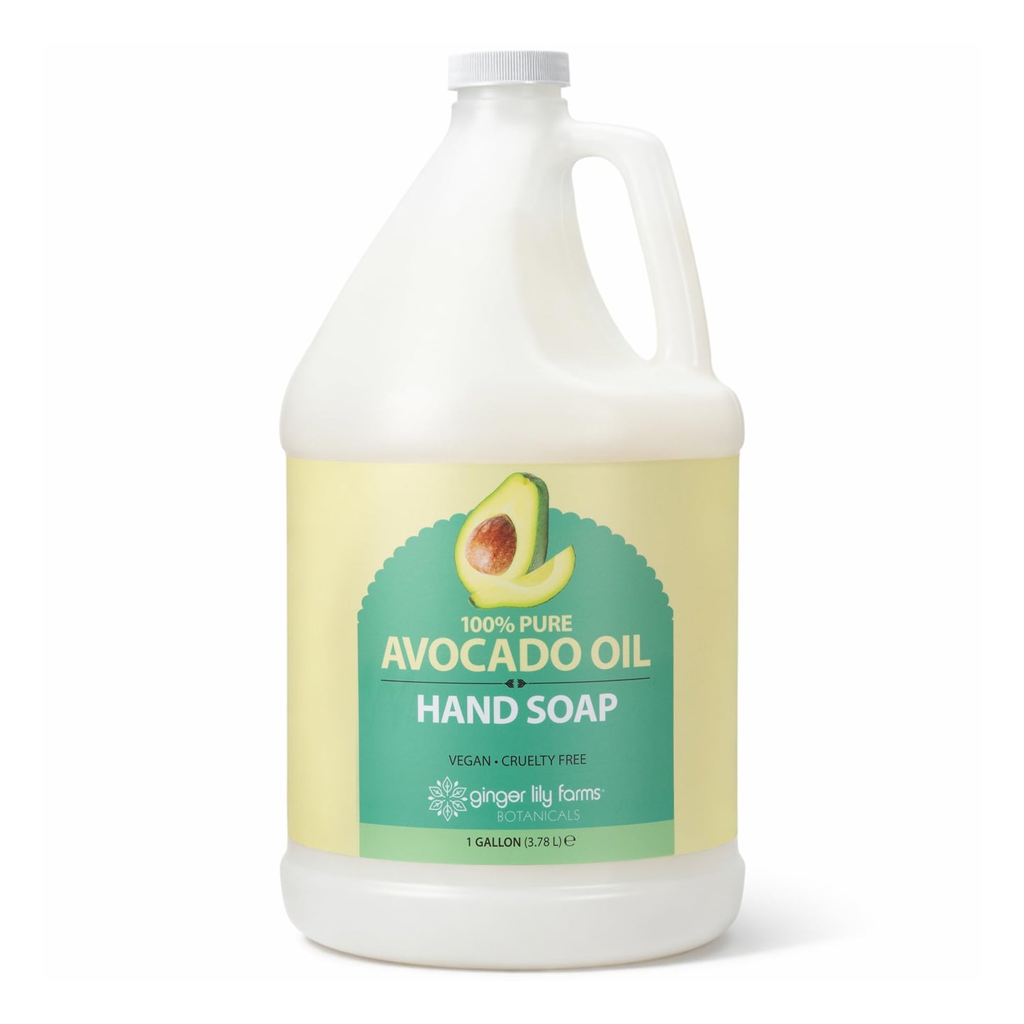 Ginger Lily Farms Botanicals 100% Pure Avocado Oil Hand Soap for All Skin Types, 100% Vegan & Cruelty-Free, 1 Gallon (128 Fl Oz) Refill Beauty & Personal Care Ginger Lily Farms