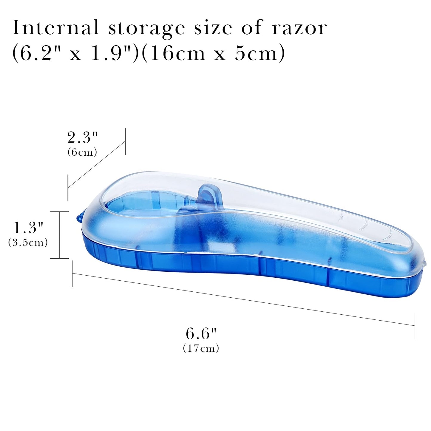 Linkidea 2 Pcs Portable Travel Razor Holder, Protective Razor Case Compatible with Fusion 5 ProGlide, Sensor 3, SkinGuard, Pace 6 Pro (Blue) Beauty and Personal Care Linkidea