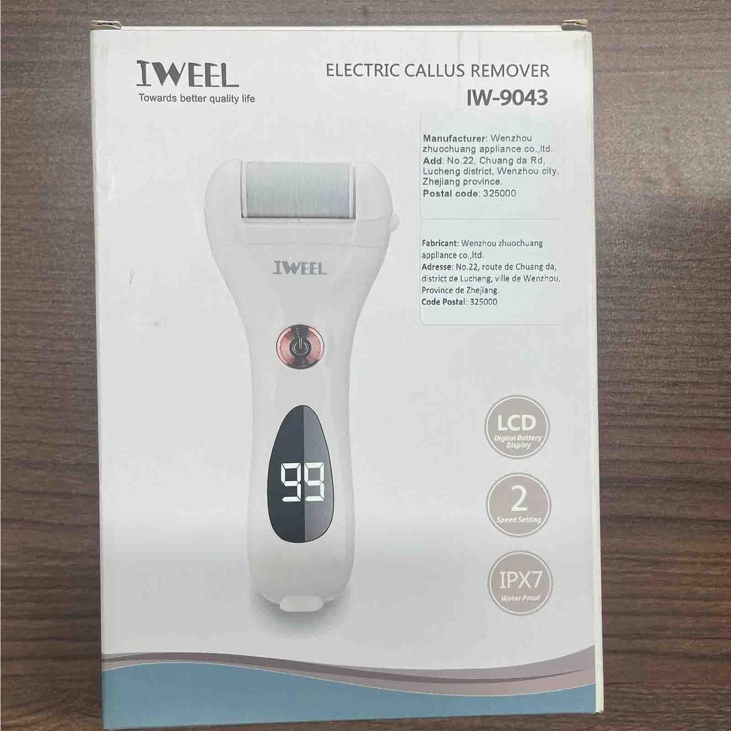 Rechargeable Electric Callus Remover Foot File – Waterproof Pedicure Tool for Cracked Heels, Dead Skin & Smooth, Soft Feet Beauty & Personal Care IWEEL