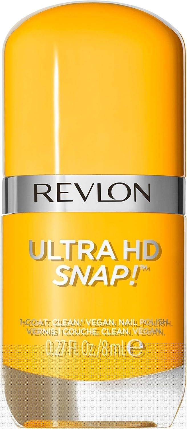 REVLON Ultra HD Snap Nail Color, Natural Rich Glossy Polish, 100% Vegan Formula, No Base or Top Coat Needed, 010 Marigold Maven, 0.27 fl oz Beauty & Personal Care REVLON