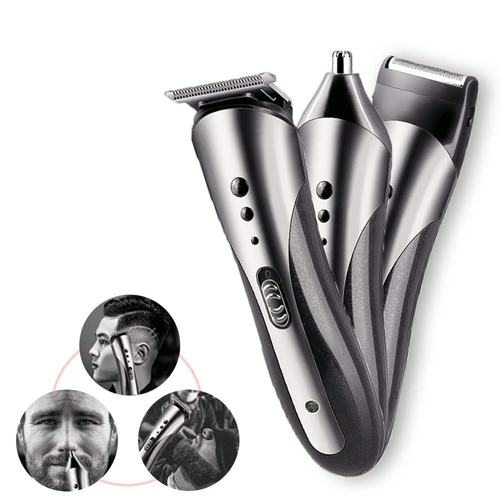 ZUIAI Professional Men Hair Clipper 3 In 1 Electric Trimmer Nose Hair Trimmer Shaver Styling Tools Rechargeable Cordless Grooming Kit Beauty and Personal Care ZUIAI
