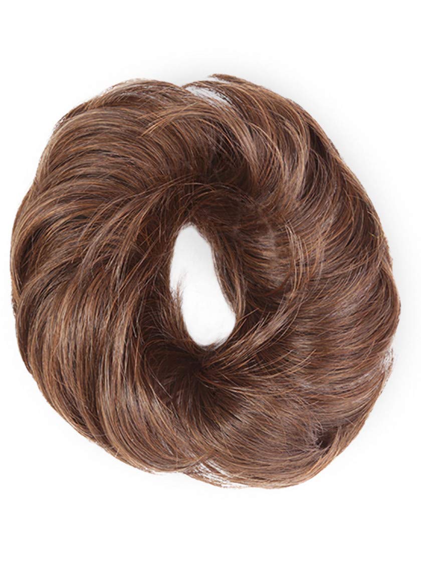 It's a Wrap Twist Classic Hairdo Color R6/30H Chocolate Copper - 3.25" Length Hair Accent Stretchy Elastic Band Tru2Life Heat Friendly Synthetic Bun