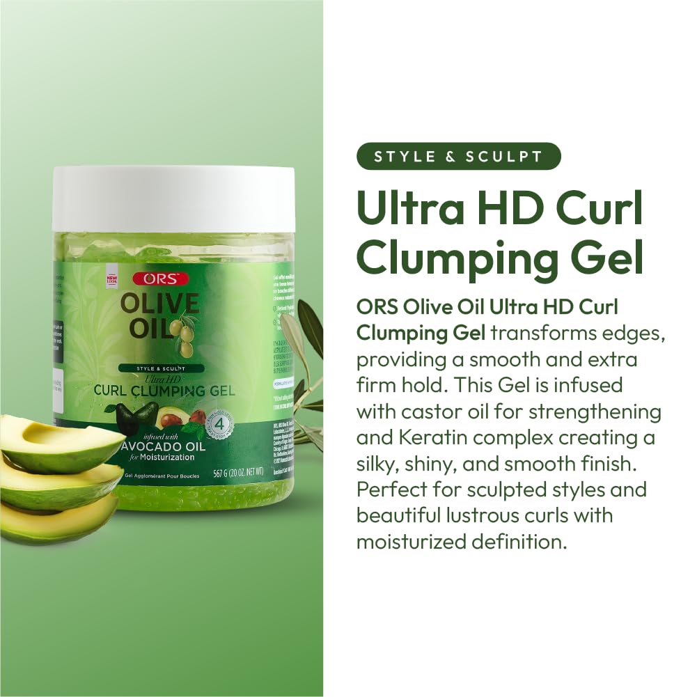 ORS Olive Oil Style & Sculpt Ultra HD Curl Clumping Gel with Avocado Oil for Moisturization 20 Ounces Beauty & Personal Care ORS
