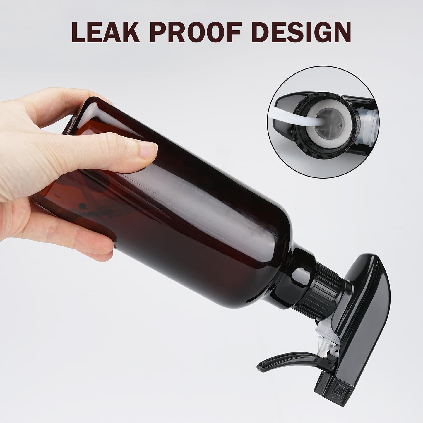 Hethyo Plastic Spray Bottles Empty Spray Bottle 16.9oz/500ml 2 Pack Heavy Duty Spraying Bottles Mist/Stream Water Bottle for Cleaning Solutions Beauty and Personal Care Hethyo