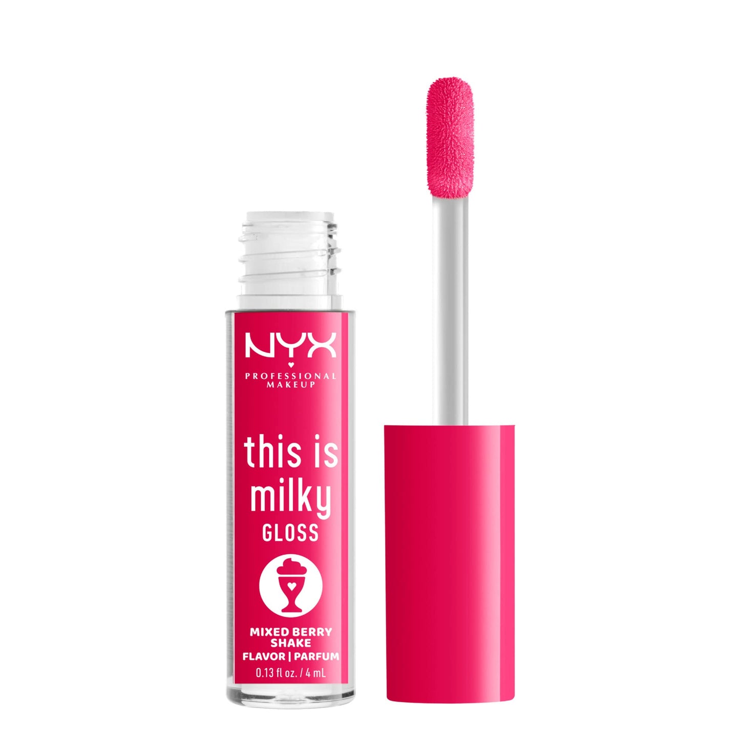 NYX PROFESSIONAL MAKEUP This Is Milky Gloss, Lip Gloss with 12 Hour Hydration, Vegan - Mixed Berry Shake (Raspberry) Beauty & Personal Care NYX PROFESSIONAL MAKEUP