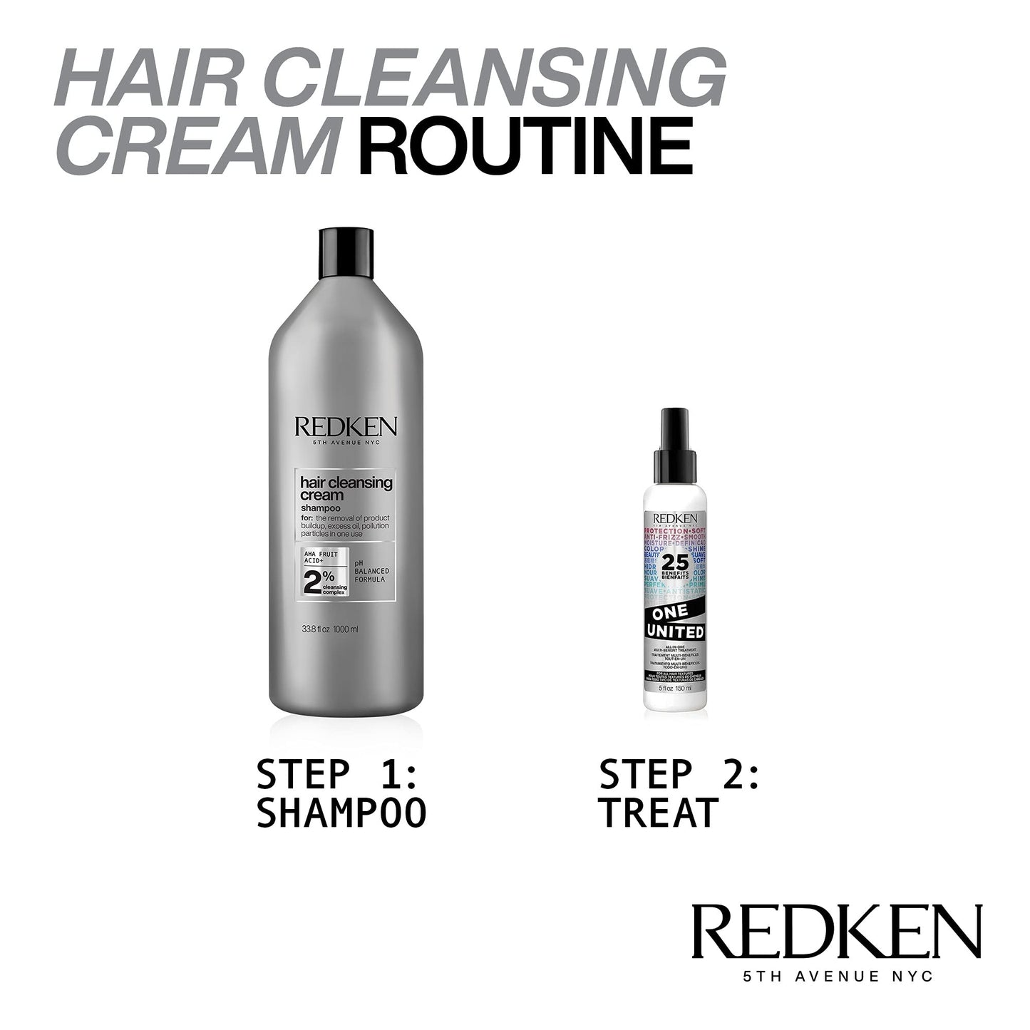 Redken Detox Hair Cleansing Cream Shampoo - For All Hair Types, 33.8 Fl Oz