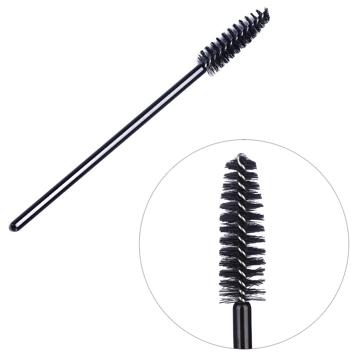 Disposable Mascara Wands Brush Makeup Spoolies Bulk for Eyelash Extensions, Black (1000 Pieces) Beauty & Personal Care LoveBB