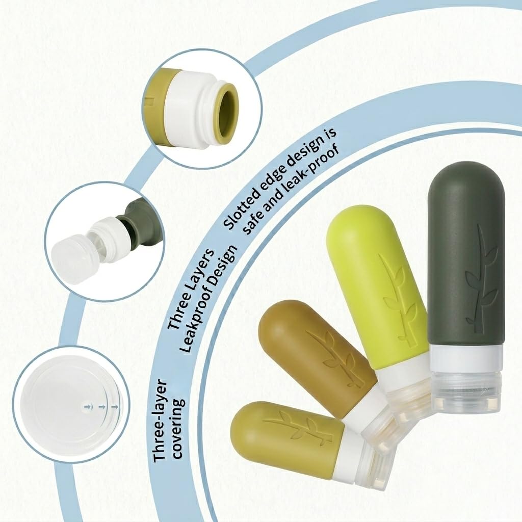 DEPOZA Travel Bottles Kit (16 Pack) - TSA Approved, Leak Proof Silicone Squeezable Containers for Toiletries. Complete Set with Jars, Sprayers & Bag Beauty and Personal Care DEPOZA