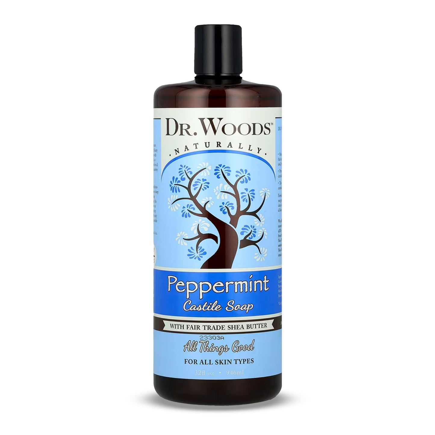 Dr. Woods Peppermint Liquid Castile Soap - Castile Soap with Pure Peppermint Oil, Body Wash for Men and Women, Contains Organic Shea Butter, Natural Beauty & Personal Care Dr. Woods