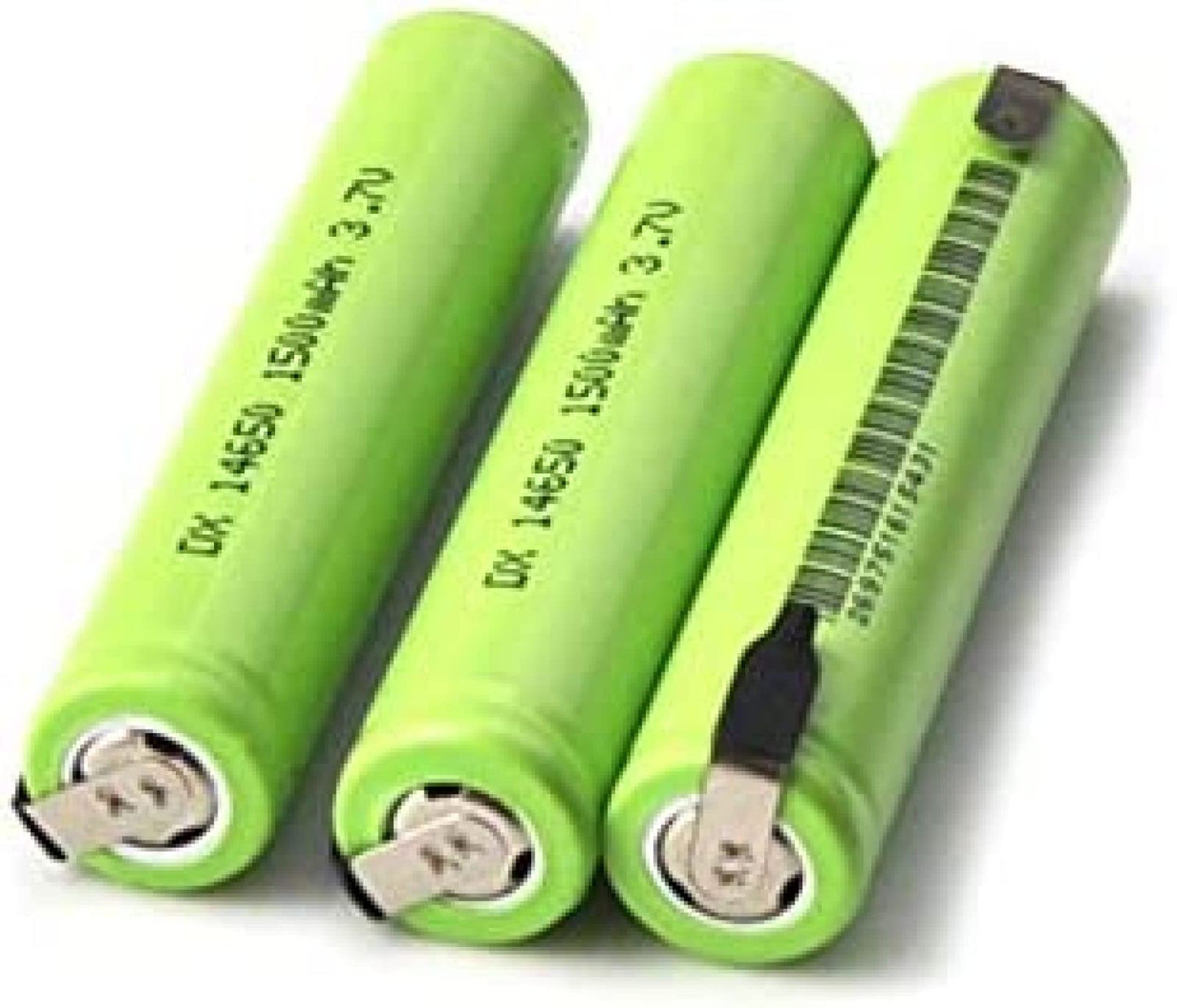 SAQPAFEBX Compatible for 4PCS 3.7V 14650 Ion Rechar Li-ion Cell Baterias 1500MAH with Welding Pins for Electric Razor Beauty and Personal Care SAQPAFEBX