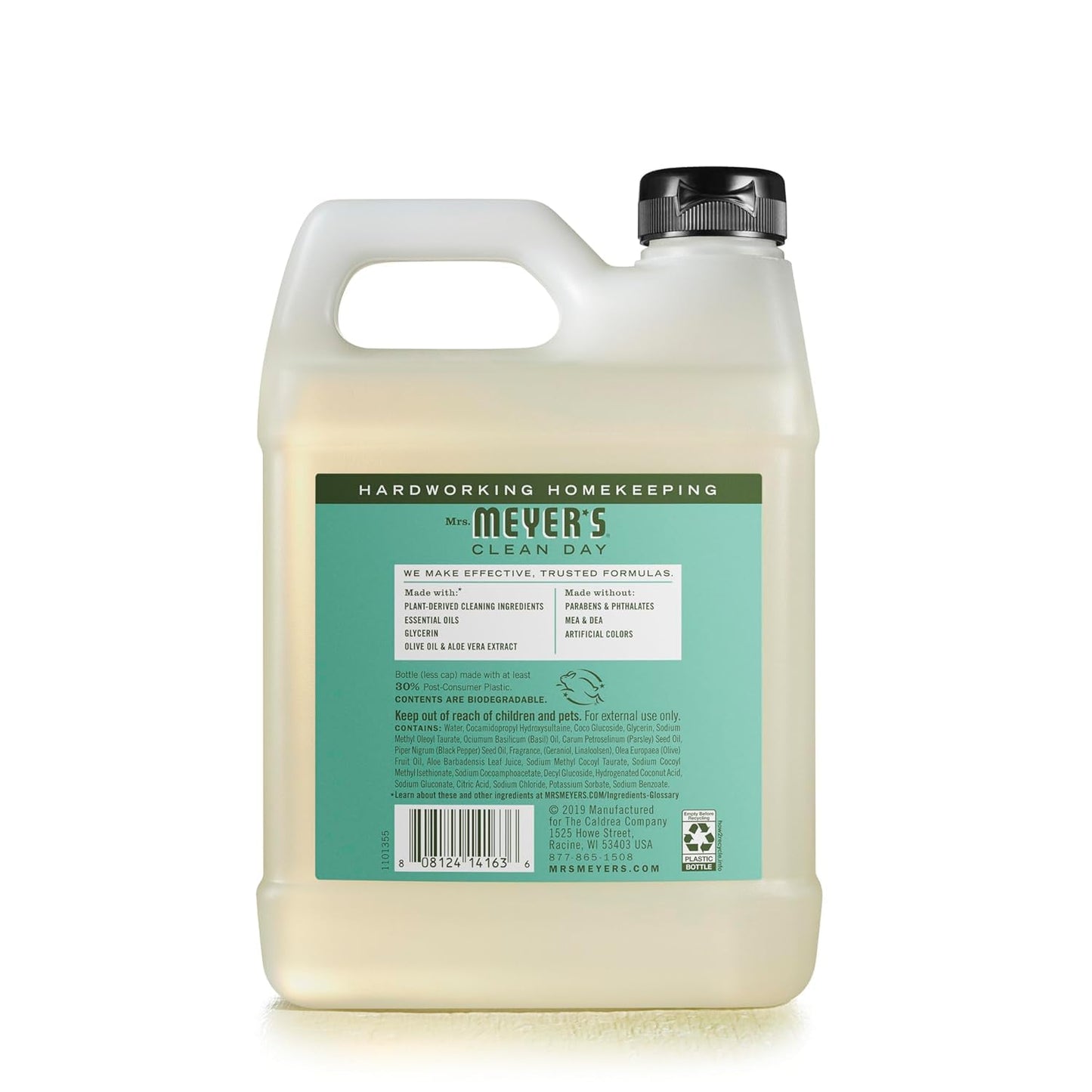 Mrs. Meyer's Clean Day Liquid Hand Soap Refill, Cruelty Free and Biodegradable Hand Wash Made with Essential Oils, Basil Scent, 975 ml Beauty & Personal Care Mrs. MEYER'S