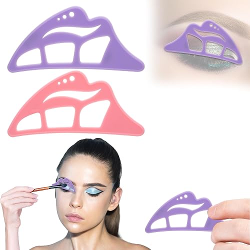 NFAMRZCAR 2PC Eyeshadow Stencil 5 in 1 Silicone Eyeshadow Tool,Reusable Eye Makeup Aid Stencils,Eye Makeup Aid, for Make Up Beginners&Women Beauty & Personal Care NFAMRZCAR