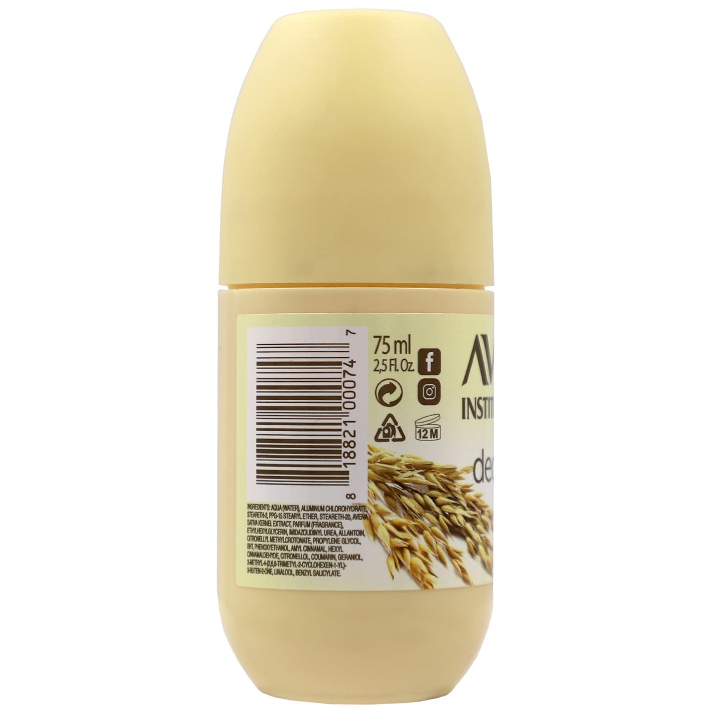 Avena Instituto Espanol Deodorant Roll-On, 3 pack, 2.5 Oz each, 3 Bottles Beauty and Personal Care Avena Instituto Espanol