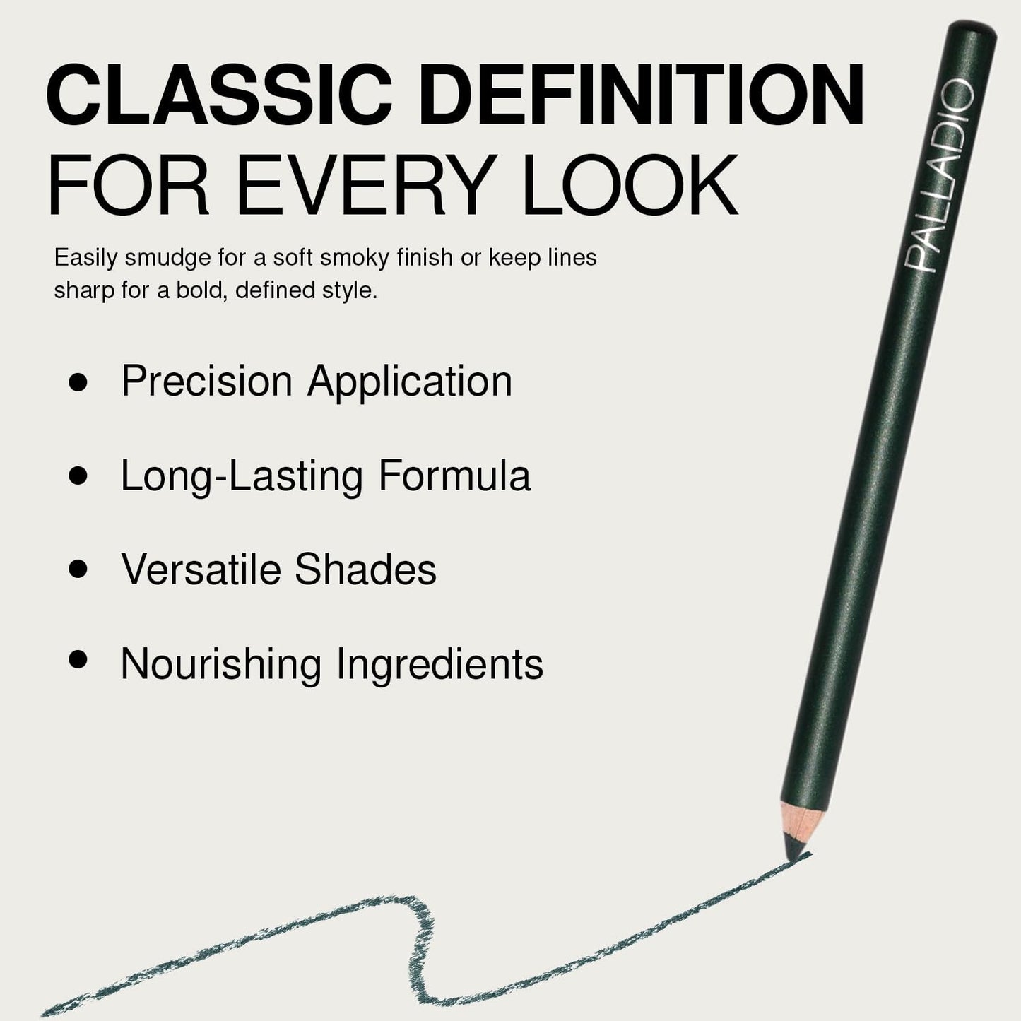 Palladio Wooden Eyeliner Pencil, Thin Pencil Shape, Easy Application, Firm yet Smooth Formula, Perfectly Outlined Eyes, Contour and Line, Long Beauty & Personal Care Palladio
