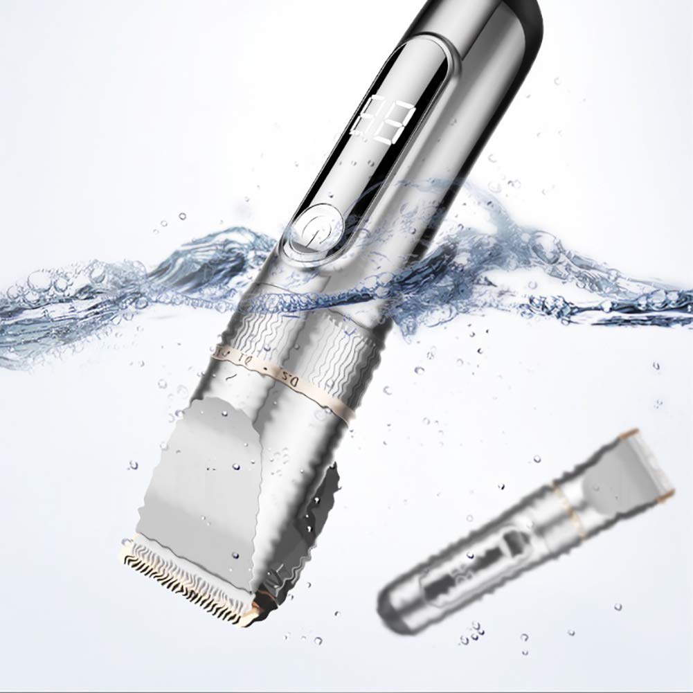 WTYBRMYO Professional Cordless Electric Hair Clipper, Trimmer Cutter Shaver Haircut Machine Rechargeable LED Screen Head Shaver, Waterproof Haircut Beauty and Personal Care WTYBRMYO