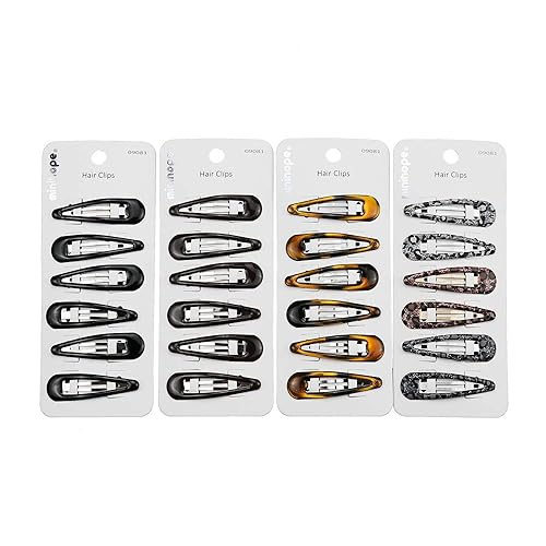 minihope Classics Contour Hair Clip for women, hair barrettes for Girls,keep loose hairs bangs and flyaways away from face.5cm,24 Count (Pack of 1)… Beauty & Personal Care minihope