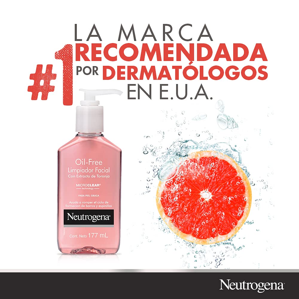 Neutrogena Oil Free Pink Grapefruit Acne Face Wash with Vitamin C, Salicylic Acid Acne Treatment Medicine, Gentle Foaming Vitamin C Facial Scrub Beauty & Personal Care Neutrogena