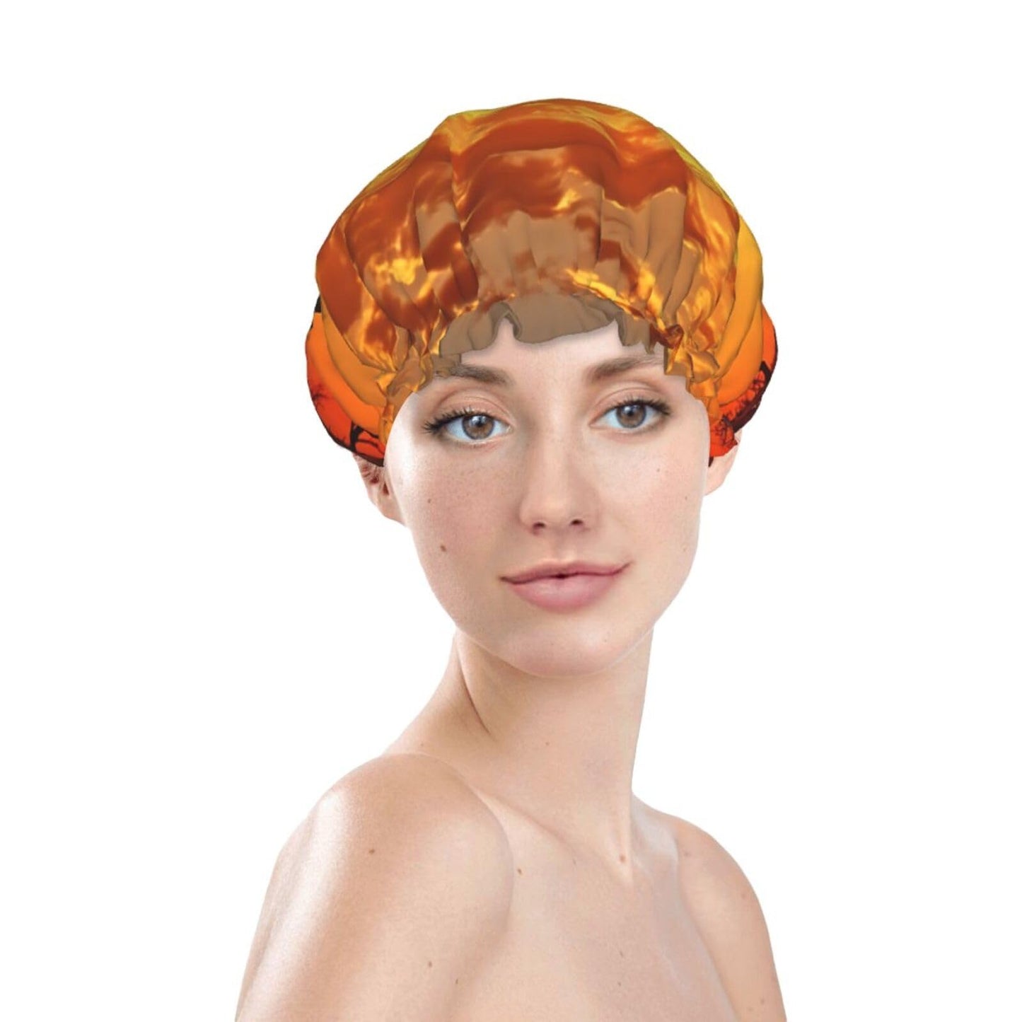 Elephant Pictures Shower Cap For Women Reusable Double Layers Bathing Bath Cap Hair Caps Waterproof Elastic Band Ladies Spa Salon Shower Hat Hair Caps Beauty and Personal Care GDSHJKLW