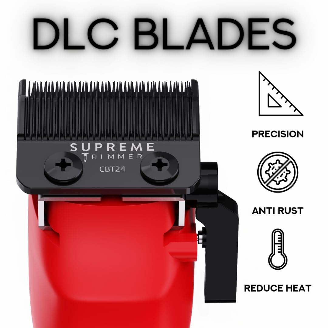 Supreme Trimmer Darkstar 72 Clipper with Magnetic Vector Motor - 180 Min Run Time, 9000 RPM Barber Hair Clipper - Low Noise, Professional Clipper DLC Beauty and Personal Care Supreme Trimmer